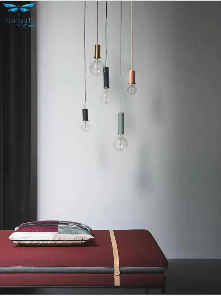 Nordic Loft Simple Pendant Lights E27 Led Modern Creative Hanging Lamp Design Diy For Bedroom