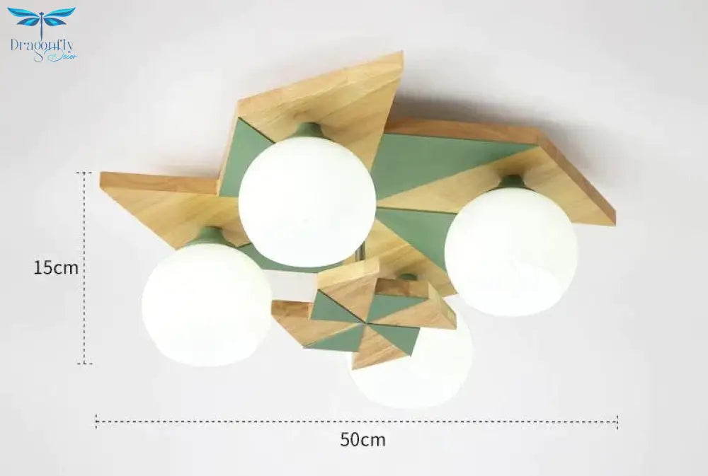 Nordic Log Gale Children’s Bedroom Ceiling Lamp