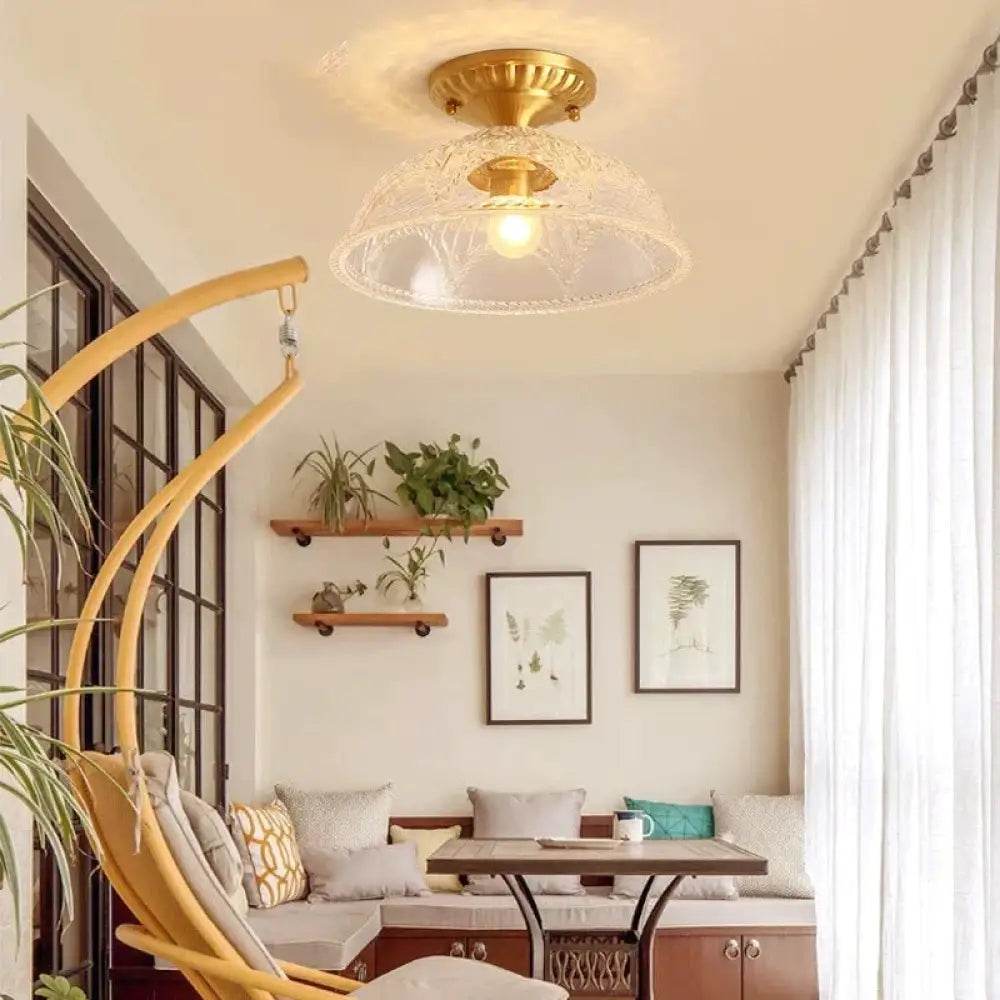 Nordic Luxury Led Pendant Lights Foyer Bedroom With Glass Shade Plafon Led Vintage Lamp Modern