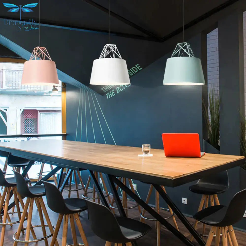 Nordic Macalong Chandelier Modern Minimalist Restaurant Personality Creative Coffee Shop Bar Iron