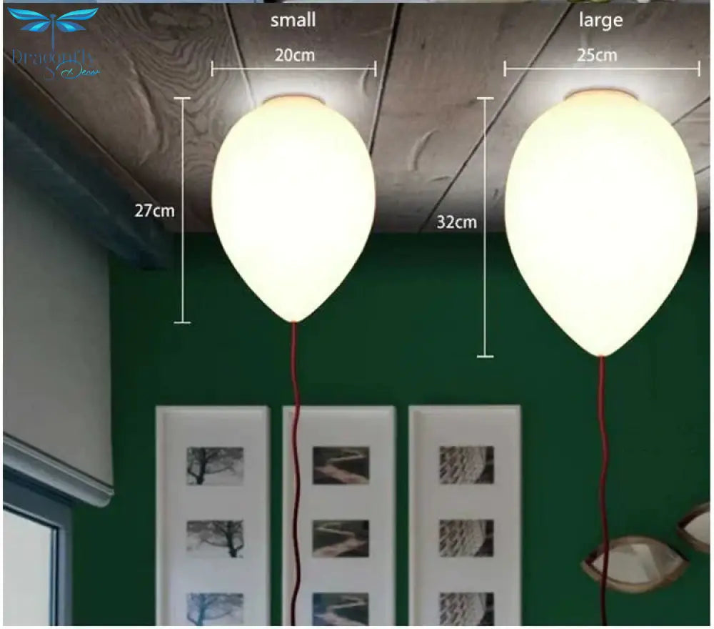 Nordic Milk White Balloon Pendant Lighting Fancy Creative Bedroom Children’s Room Decor Lamp