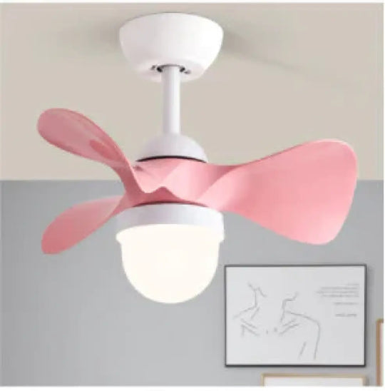 Nordic Minimalist Atmosphere Macron Dragon Led Chandelier Invisible Fan Lamps Pink / A Stepless
