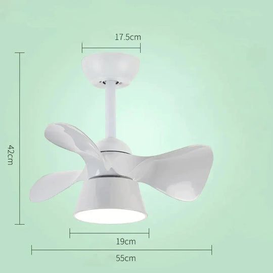 Nordic Minimalist Atmosphere Macron Dragon Led Chandelier Invisible Fan Lamps White / B Stepless
