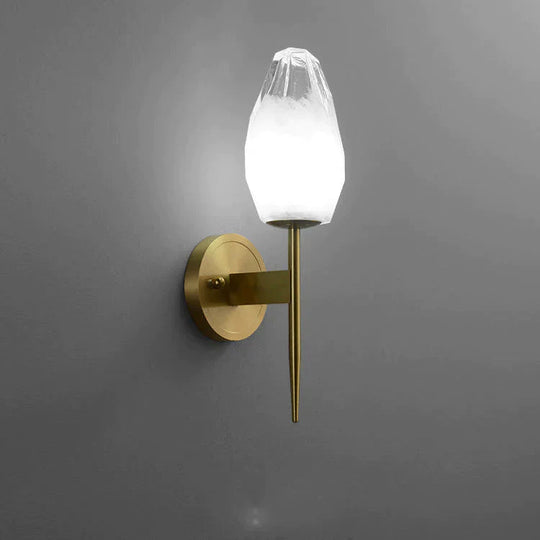 Nordic Minimalist Bedroom Bedside Interior Corridor Villa Staircase Copper Wall Lamp Lamps