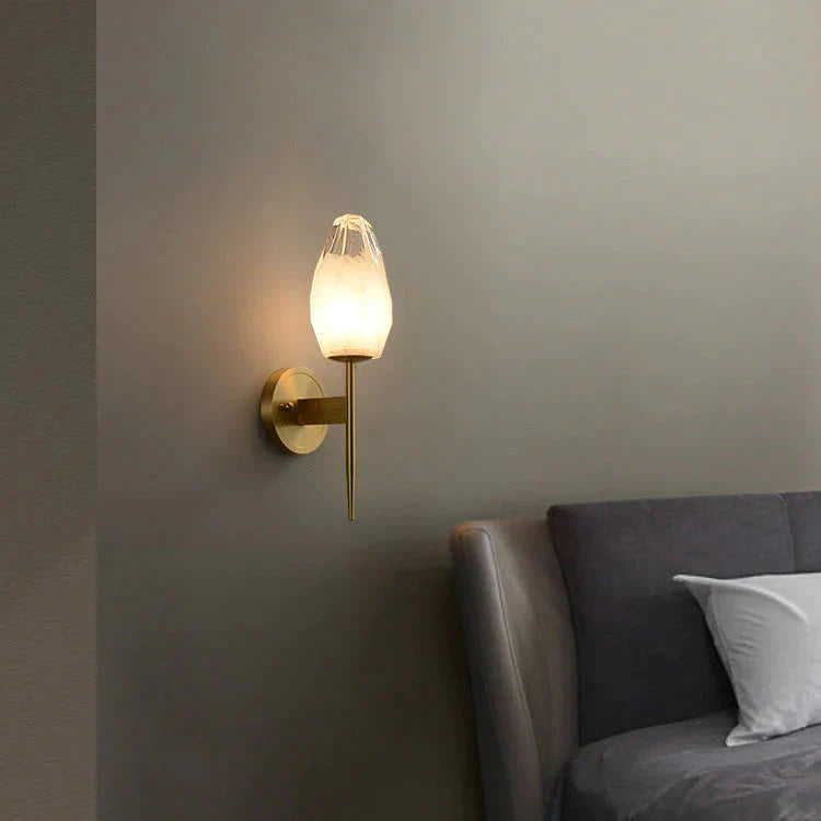 Nordic Minimalist Bedroom Bedside Interior Corridor Villa Staircase Copper Wall Lamp Lamps