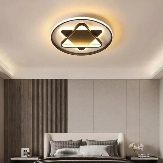 Nordic Minimalist Five - Pointed Star Light Bedroom Ceiling Lamp 40Cm / White Light