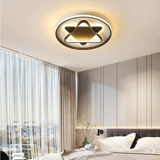 Nordic Minimalist Five - Pointed Star Light Bedroom Ceiling Lamp 50Cm / White Light