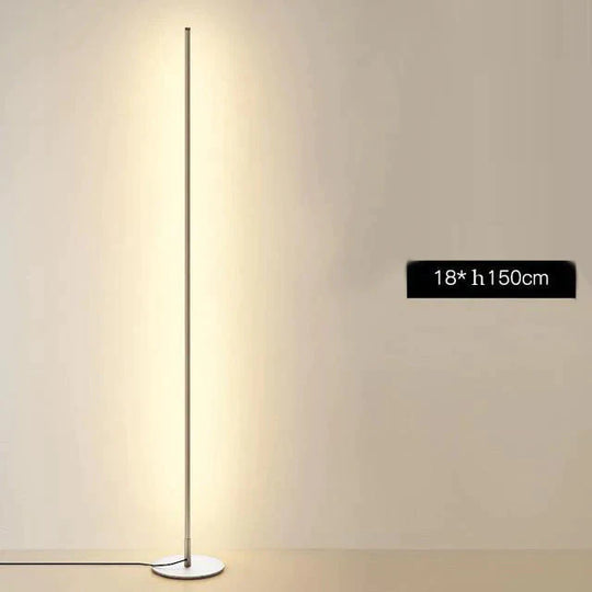 Nordic Minimalist Led Floor Lamps Creative Stand For Living Room Led Black Metal Luminaria Standing