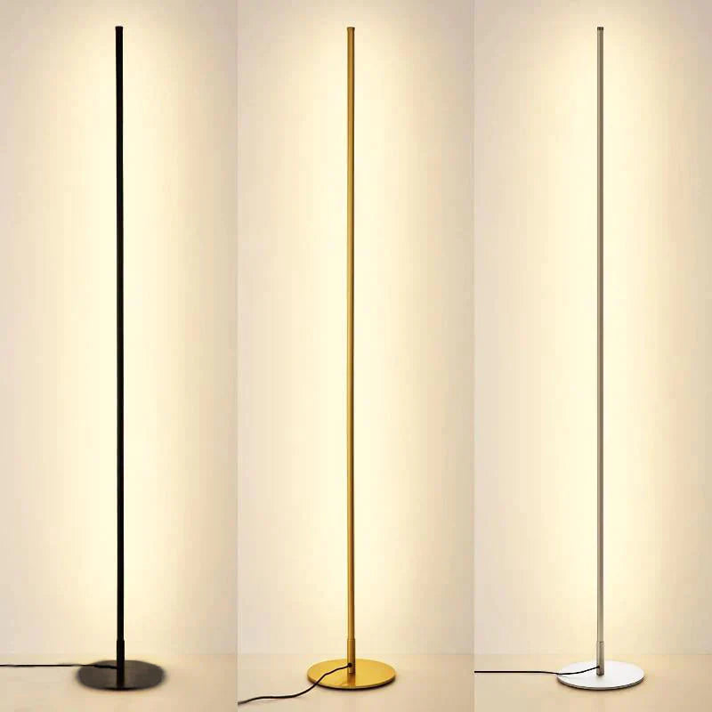 Nordic Minimalist Led Floor Lamps Creative Stand For Living Room Led Black Metal Luminaria Standing