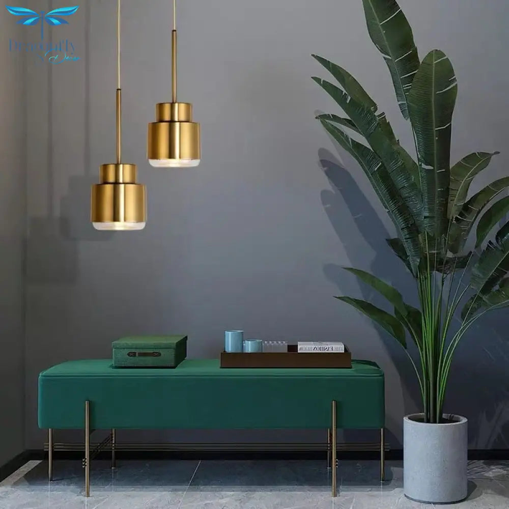 Nordic Minimalist Luxury Gold Pendant Lights Creative Indiviudal Art Suspension Luminaire Home