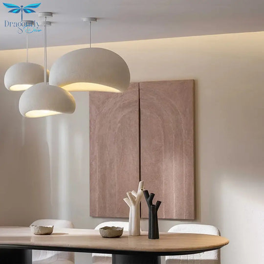 Nordic Minimalist Wabi Sabi Led Pendant Lights: Elegant Home Decor Chandelier For Dining Room Bar
