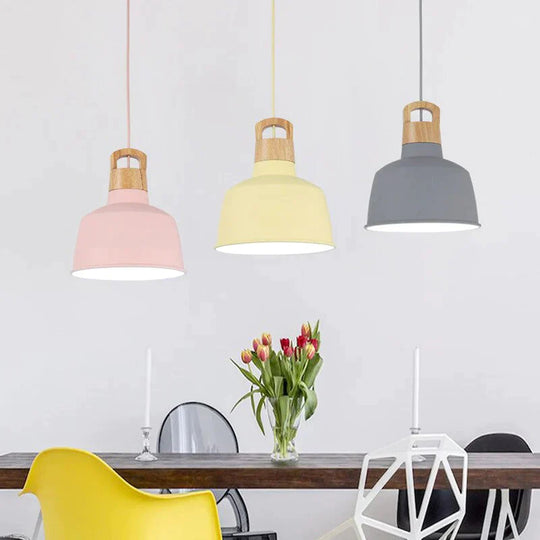 Nordic Modern Ceiling Lamp Wood Aluminum Pendant Lights Living Room Dining Table Kitchen Aisle