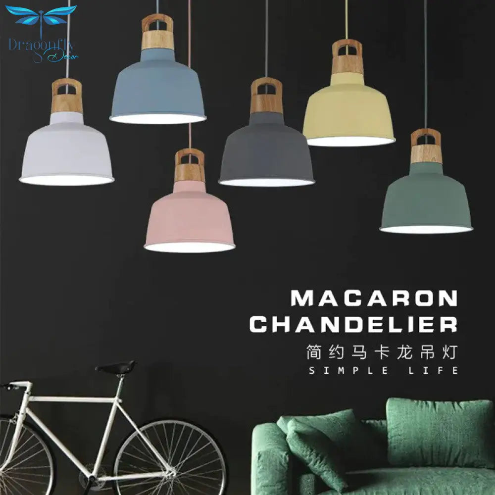Nordic Modern Ceiling Lamp Wood Aluminum Pendant Lights Living Room Dining Table Kitchen Aisle