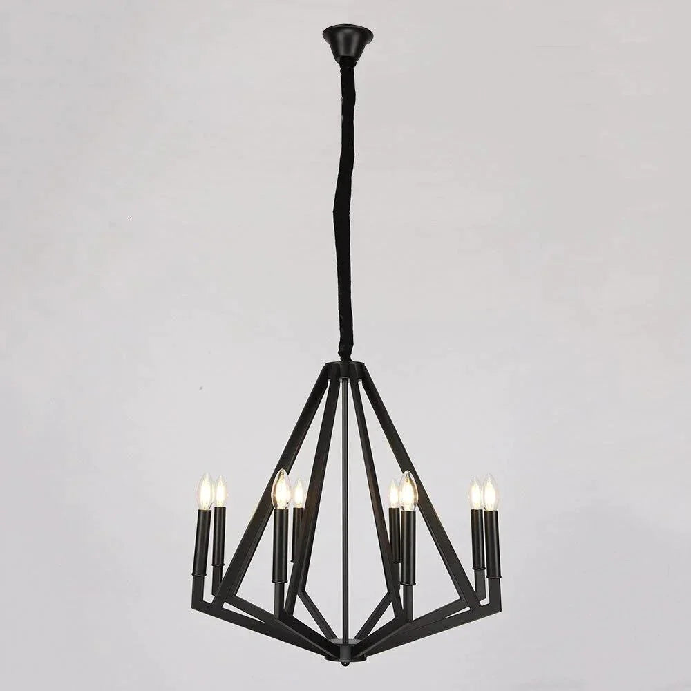 Nordic Modern Diamond Pendant Light Led E14 Loft Industrial Hanging Lamp With 2 Colors For Living