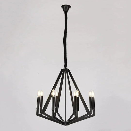 Nordic Modern Diamond Pendant Light Led E14 Loft Industrial Hanging Lamp With 2 Colors For Living