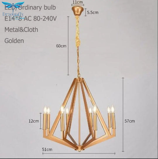 Nordic Modern Diamond Pendant Light Led E14 Loft Industrial Hanging Lamp With 2 Colors For Living