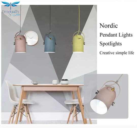 Nordic Modern E27 Pendant Light Single Headlights Lighting Decor Luminaire Droplight Lamp