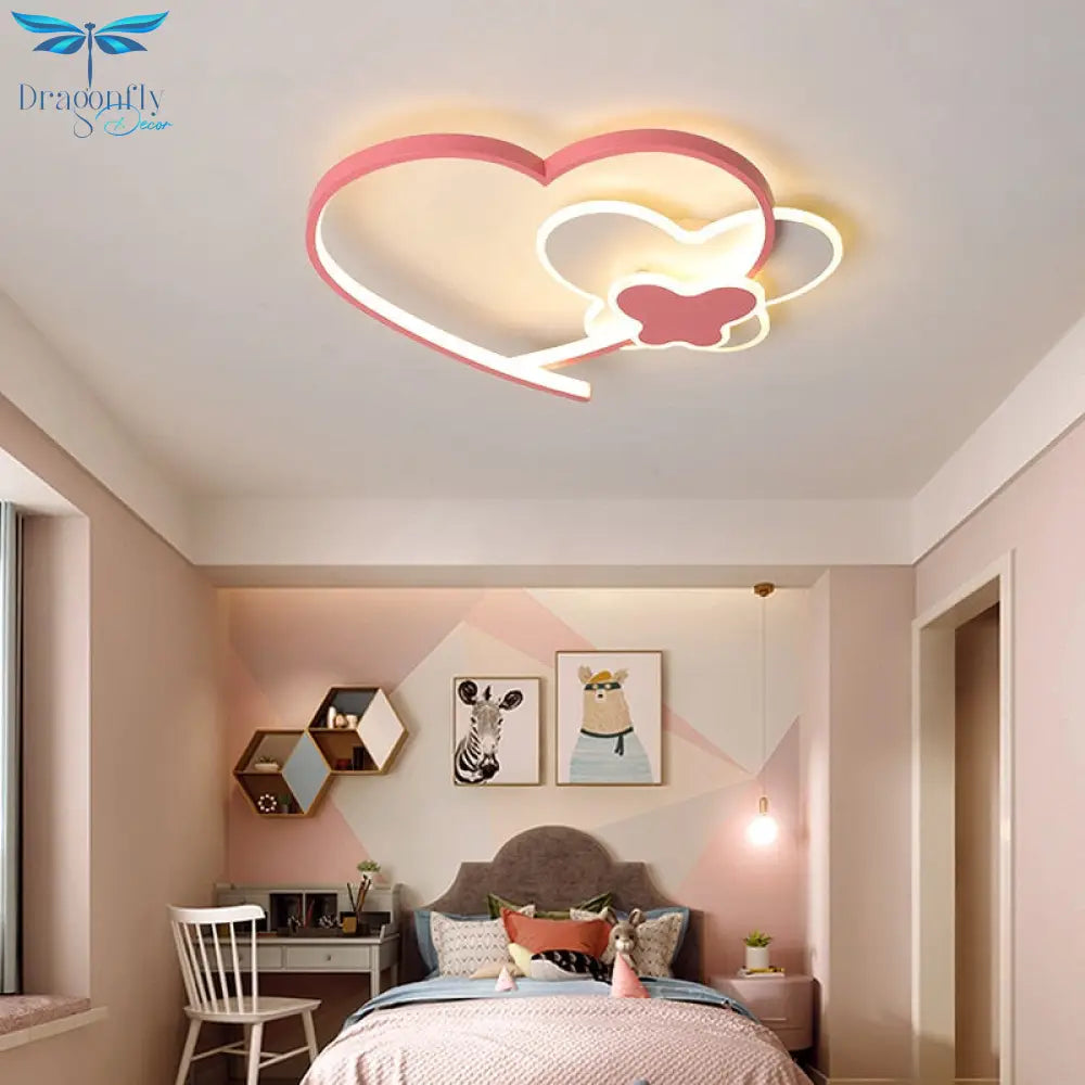 Nordic Modern Heart Shaped Ceiling Lights Indoor Lighting Lamps For Living Room Bedroom Children
