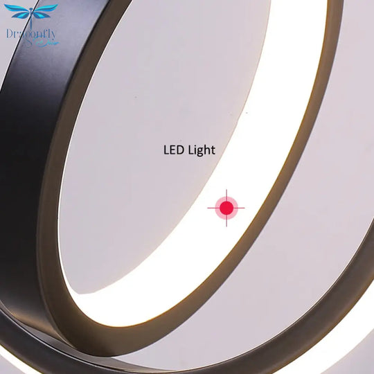 Nordic Modern Led Wall Lights For Bedroom Bedside Living Room Parlor Combined Ring Lamps Indoor