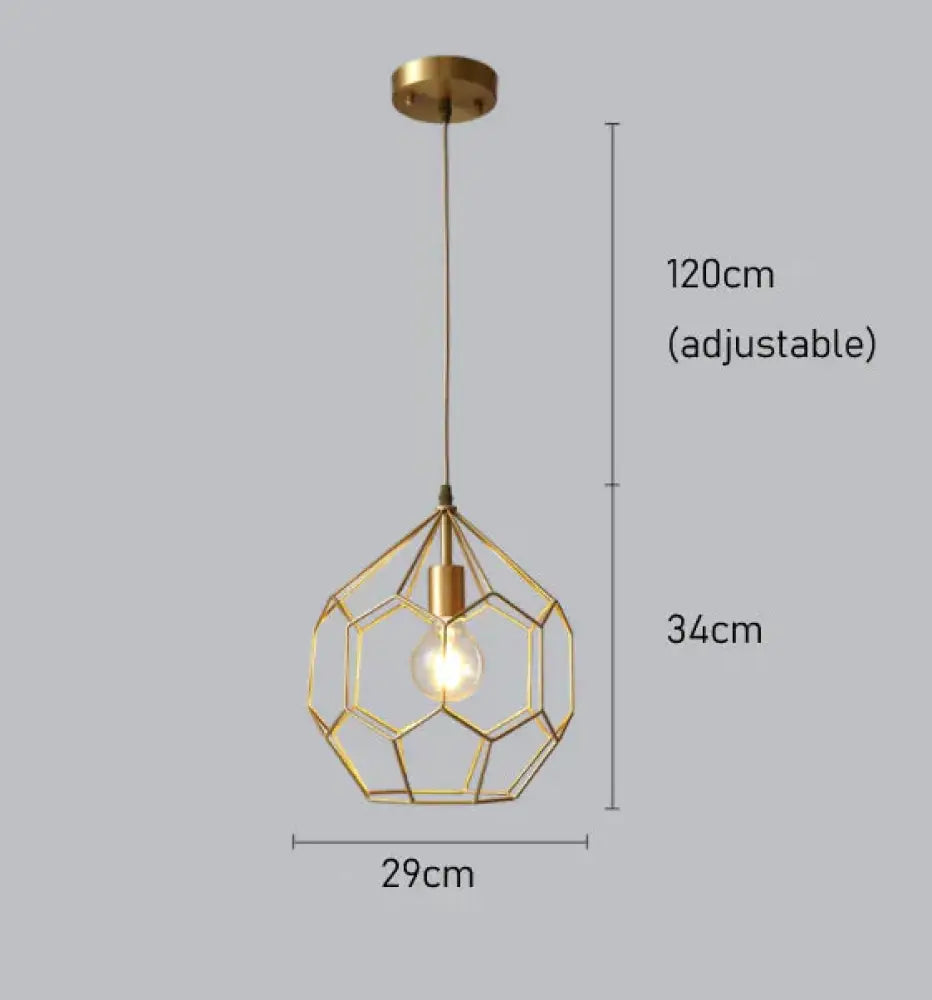 Nordic Modern Living Room Corridor Dining Study Hanging Lamps A Copper / Without Light Source
