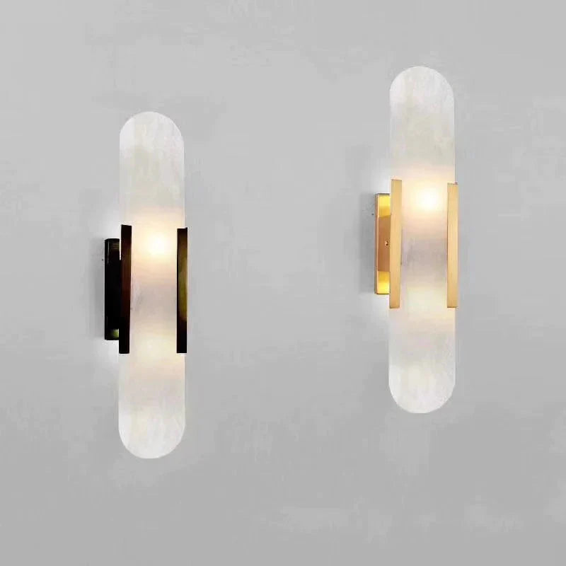 Nordic Modern Simple Copper Marble Wall Lamp Stair Study Bedroom Lamps