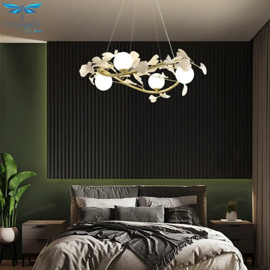 Nordic Pendant Lamp Luxury Living Room Decoration Chandelier Modern Romantic Petal Bedroom Indoor
