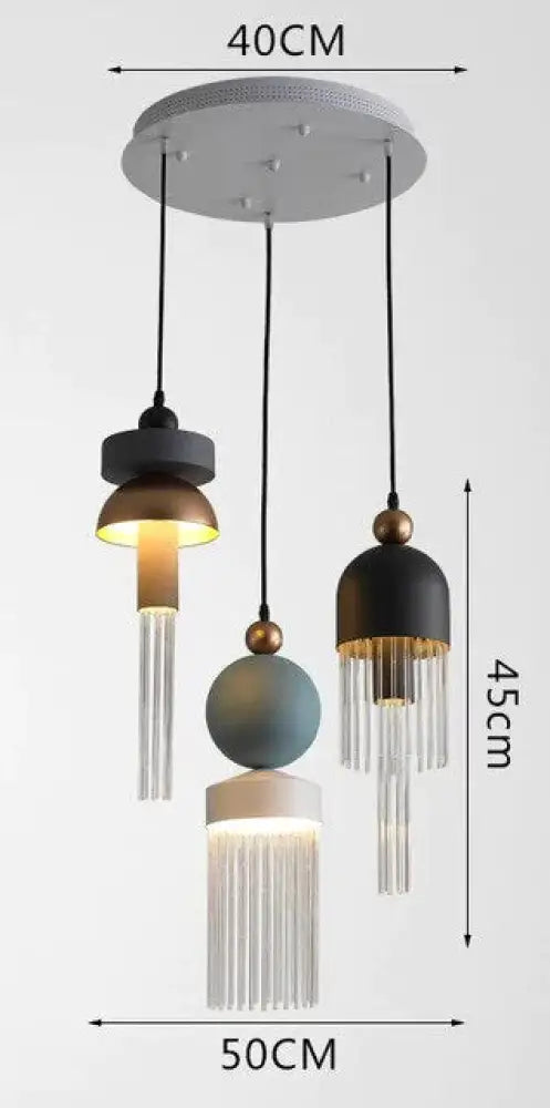 Nordic Post - Modern Color Lustre Pendant Lights Modern Simple Bedroom Restaurant Bedside Lamp