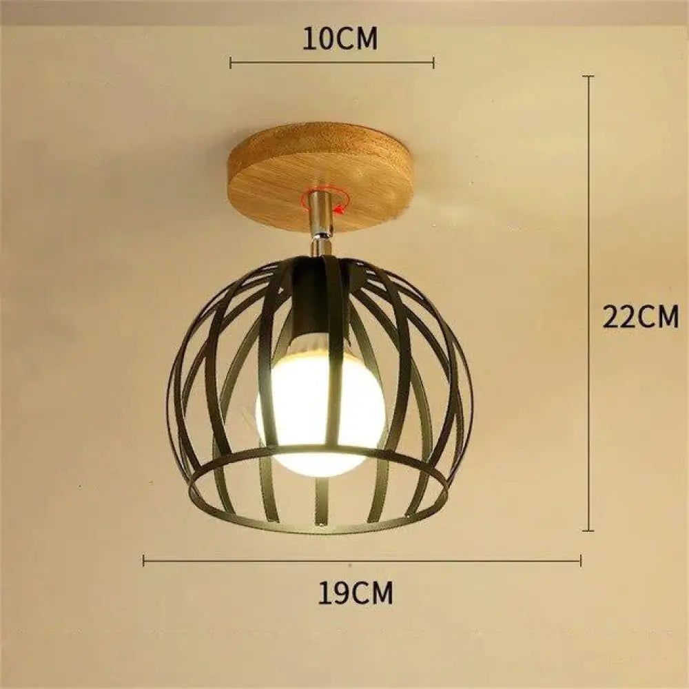 Nordic Restaurant Wrought Iron Ceiling Lamp Modern Minimalist Study Bedroom Personality Creative C1
