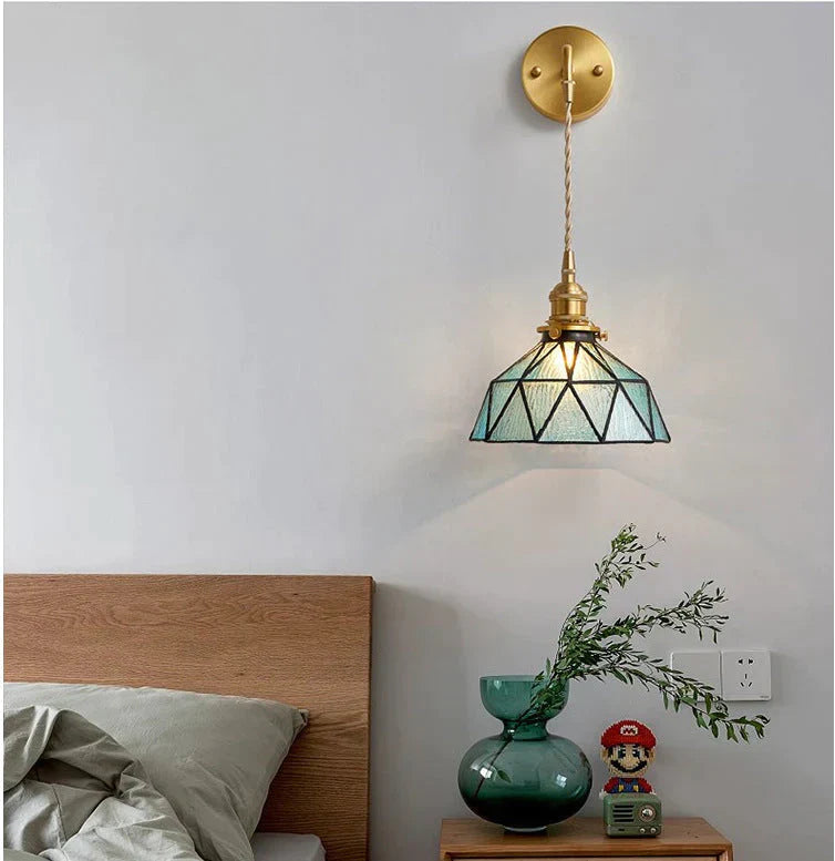 Nordic Retro Glass Copper Wall Lamp Lamps