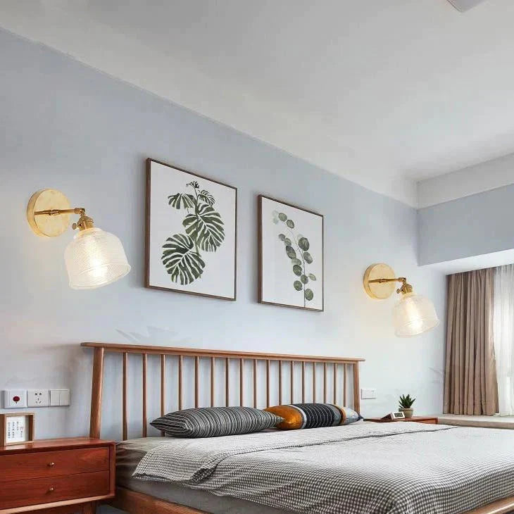 Nordic Retro Livingroom Bedroom Bedside Full Copper Wall Lamp Copper Wall Lamps