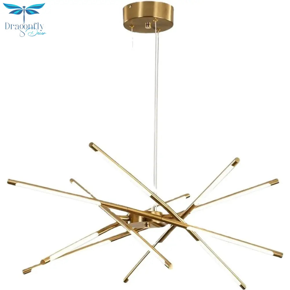 Nordic Screw Propeller Led Chandeliers For Living Dining Room Pendant Lights Iron Art Light Stick