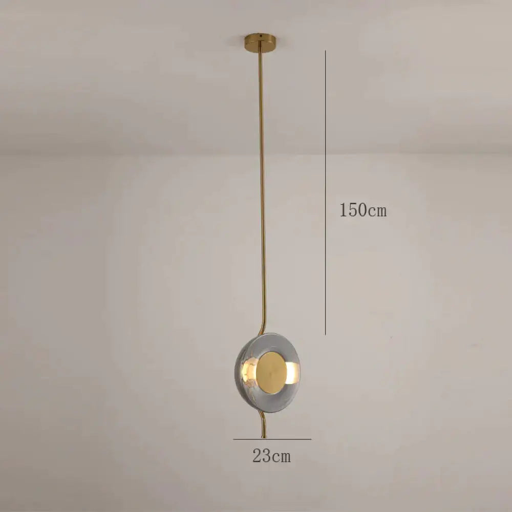 Nordic Simple Glass Lamp Creative Designer Model Room Hotel Corridor Wall Bedside Chandelier Gold /