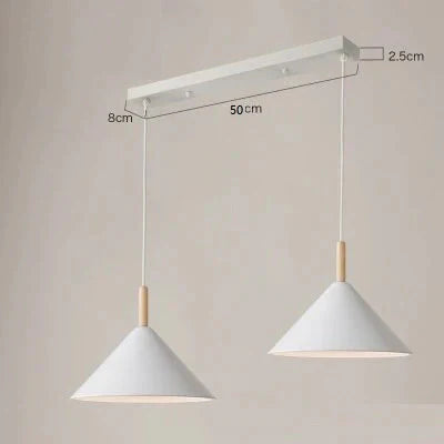Nordic Simple Kitchen Pendant Light Island Dining Room Suspension Lamp Led Ceiling Lighting 2 Heads