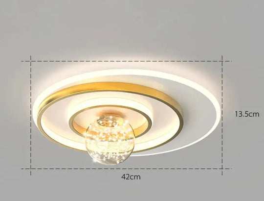 Nordic Simple Modern Atmosphere Light Luxury Living Room Bedroom Ceiling Lamp Gold / B Tri - Color
