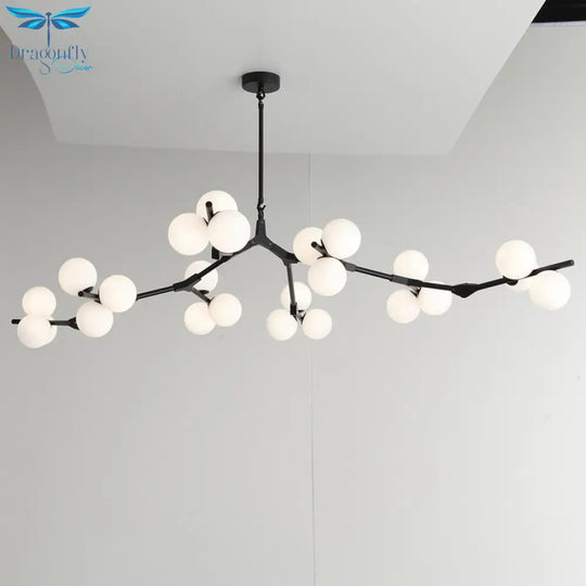 Nordic Tree Branches Led Chandelier Glass Balls Hanging Living Room Decoration Dining Bedroom