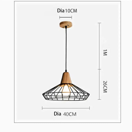 Nordic Vintage Wood Pulley Pendant Light Industrial Lighting Fixtures Retro Hanglamp For Bar Living