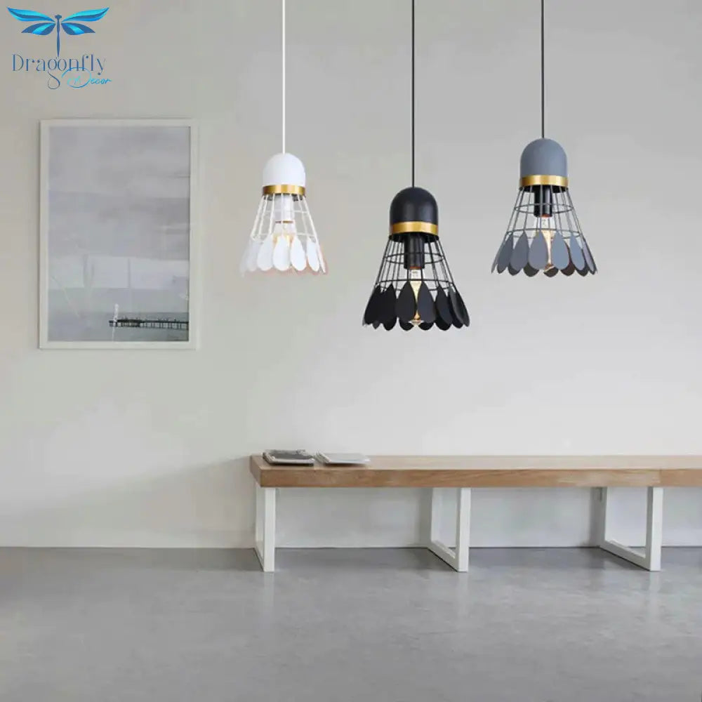 Noridic Modern Colorful Iron Pendant Light Led E27 Industrail Loft Hanging Lamp For Parlor