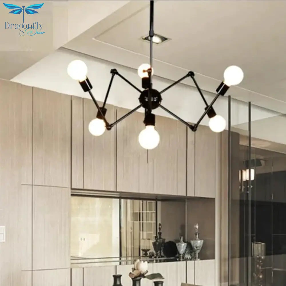 Pendant Lights Industrial Hanging Spider Lamp Modern Lighting Adjustable Loft Light For Living Room
