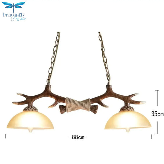 Personalized Antique Creative Glass Antler Chandelier In Living Room And Dining As Show Pendant