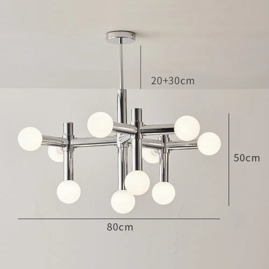 Phoenix - Antique Bauhaus Style Chandelier For Living Room And Dining 10 Heads Pendant Light