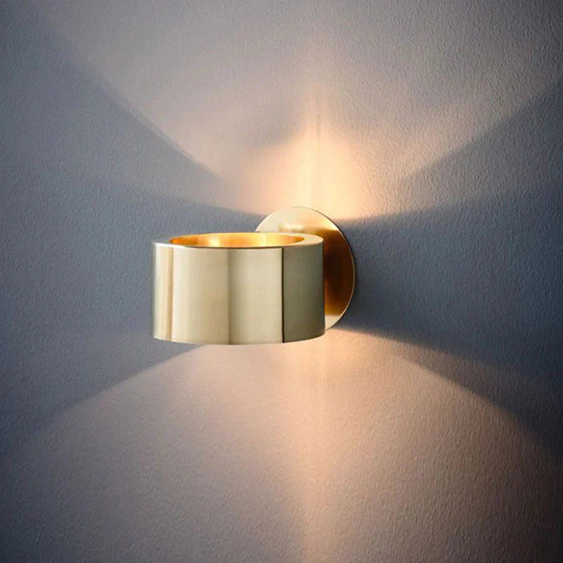 Post Modern Dining Room Bedroom Bedside Hotel Fashion Simple Creative Small Copper Wall Lamp Lamps