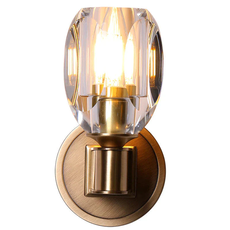 Post - Modern Light Luxury Crystal Copper Wall Lamp Lamps