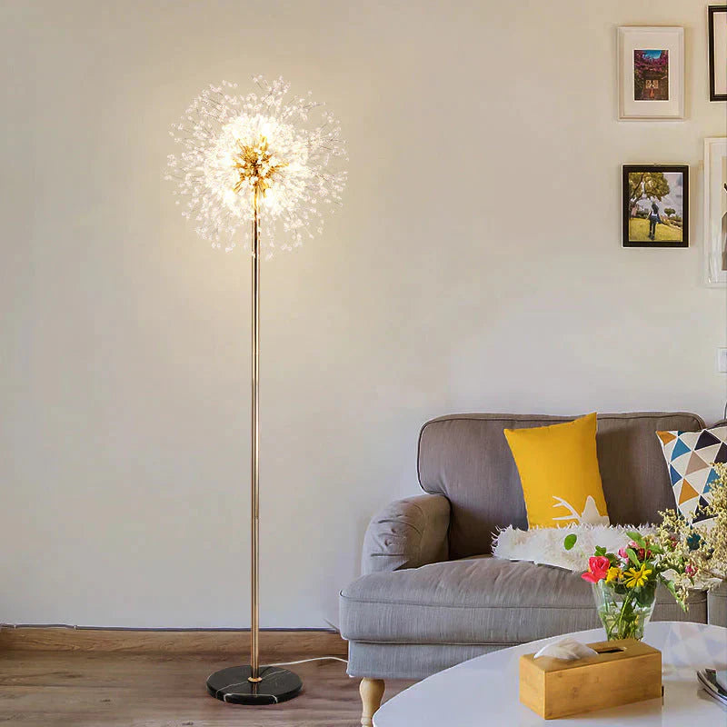 Post - Modern Luxury Wind Floor Lamp Living Room Bedroom Study Vertical Table Dandelion Lamps