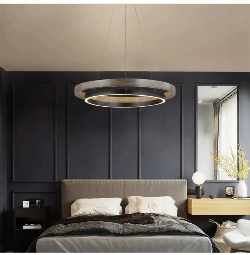 Post - Modern Minimalist Living Room Chandelier Nordic Creative Bedroom Dia400 + 600Mm Pendant