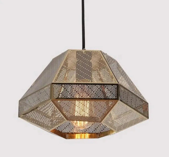 Post Modern Pendant Light Stainless Steel Diamond Shape Kitchen Hanging Lamp Loft Hanglamp Living