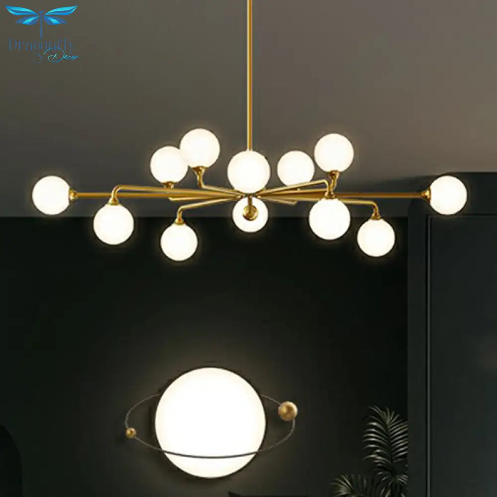 Postmodern Sputnik Style Glass Ball Hanging Chandelier For Living Room Ceiling Pendant Lighting