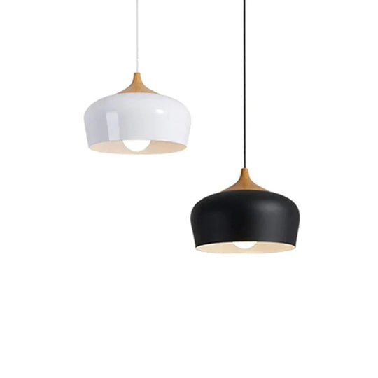 Modern Pendant Light Kitchen Fixtures For Dining Room Wood Black Restaurant Hanging Lamp Bar