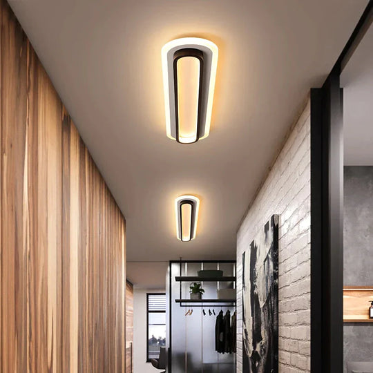 Modern Led Ceiling Lights For Living Room Bedroom Study Corridor White Black Color Surface Mounted