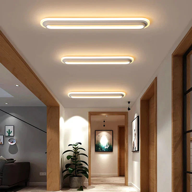 Modern Led Ceiling Lights For Living Room Bedroom Study Corridor White Black Color Surface Mounted