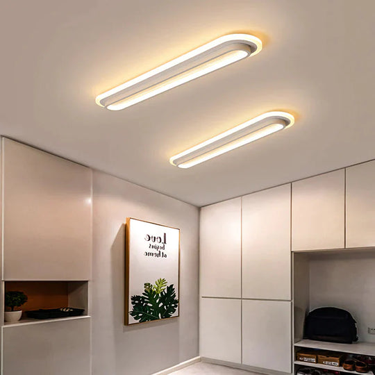 Modern Led Ceiling Lights For Living Room Bedroom Study Corridor White Black Color Surface Mounted